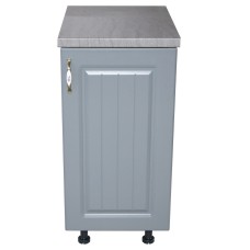 Corp inferior cu 1 Usa Zebra, Alb/MDF Gri, si blat Beton 40 x 85 x 60